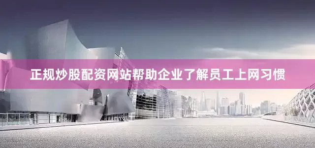 正规炒股配资网站帮助企业了解员工上网习惯